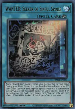 Yugioh WANTED: Seeker of Sinful Spoils RA03-EN074 - Ultra Rare - Image 1
