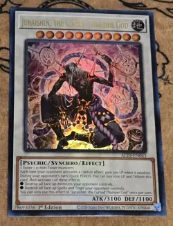 Yugioh Juraishin, The Cursed Thunder God ALIN-EN043 1st Ed Ultra Rare NM Presale - Image 1