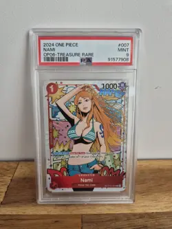 One Piece TCG Nami Treasure Rare PSA 9 Wings Of The Captain ST01-007 TR English! - Image 4