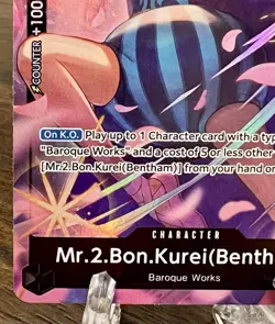 MR.2.BON.KUREI OP14-091 Alt Art English One Piece Card Bentham SR * Parallel 🔥 - Image 4