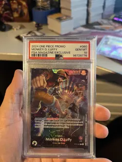 2024 One Piece EN Promo Monkey D. Luffy PSA Magazine Exclusive OP05-060 PSA 10 - Image 1