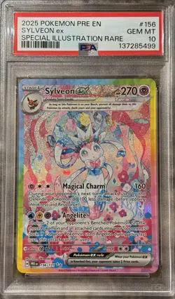 Pokemon TCG Prismatic Evolutions Sylveon EX Card 156/131 Sir Gem Mint PSA 10 - Image 2