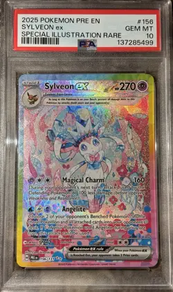 Pokemon TCG Prismatic Evolutions Sylveon EX Card 156/131 Sir Gem Mint PSA 10 - Image 3