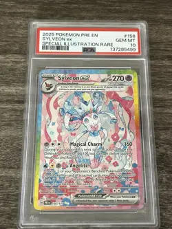 Pokemon TCG Prismatic Evolutions Sylveon EX Card 156/131 Sir Gem Mint PSA 10 - Image 5