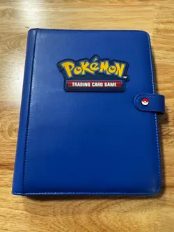 Pokemon Trading Card Game Ultra Pro 4-Pocket Premium Snap Binder Blue - Image 1