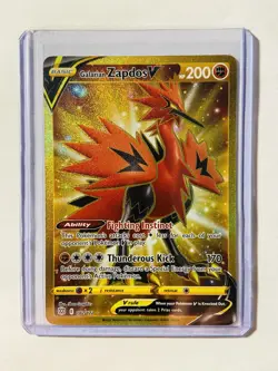 Galarian Zapdos V 182/172 Brilliant Stars Full Art Secret Rare Pokemon Card - NM - Image 1