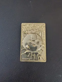 Pokemon Burger King 23K Gold Plated Pokemon Card 1999 Jigglypuff #39 - Image 1