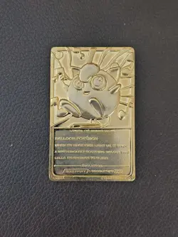 Pokemon Burger King 23K Gold Plated Pokemon Card 1999 Jigglypuff #39 - Image 2