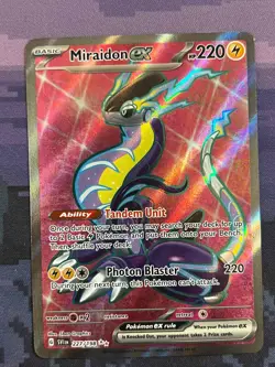 Miraidon ex 227/198 Pokemon Scarlet & Violet Ultra Rare Near Mint Card NM - Image 1