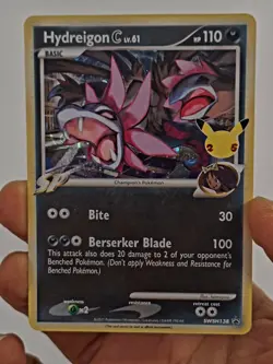 Pokemon Card HYDREIGON SWSH138 25th Celebration Black Star Promo~HD SWIRL~NM - Image 2