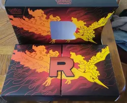 Pokemon Team Rocket Moltres EX Box Deck Play Mat No Cards - Image 1