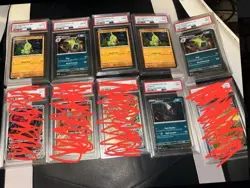 Pokemon Paldea Evolved Graded Card Lot - 6 Cards - Larvitar, Tyranitar, Darkrai - Image 1