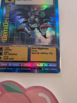 VINTAGE 1999 HOLO DemiDevimon ST-42s Digimon Card - Image 4
