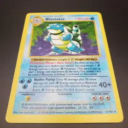 Blastoise 2/102 1999 Shadowless Holo Rare Base Set Pokemon Card LP - Image 1