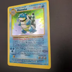 Blastoise 2/102 1999 Shadowless Holo Rare Base Set Pokemon Card LP - Image 4