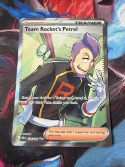 Team Rocket's Petrel 226/182 Destined Rivals Holo Full Art Trainer Pokemon Card - Image 1