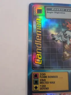Candlemon ST-41S, Vintage Series 1 Starter Bandai Digimon Card, Foil, Rare - Image 2