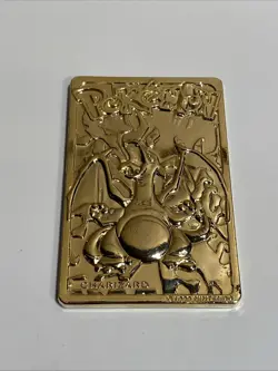 Pokemon Charizard Nintendo 1999 Burger King 23k Gold Plated Card - Image 2