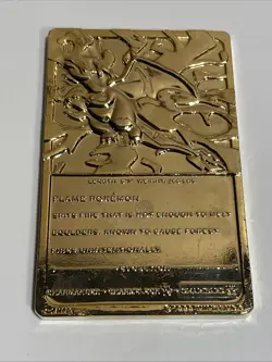 Pokemon Charizard Nintendo 1999 Burger King 23k Gold Plated Card - Image 5