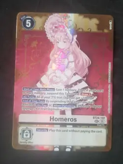 BT24-102 Homeros Secret Rare Time Stranger Digimon Card Game - Image 1