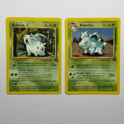 Pokemon TCG Nidoran Nidorina 2-Card Evolution Lot WOTC Vintage 1999 - Image 1