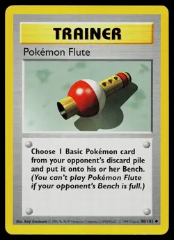 Pokemon Card - Pokemon Flute Base Set (Shadowless) 86/102 Uncommon - Image 1