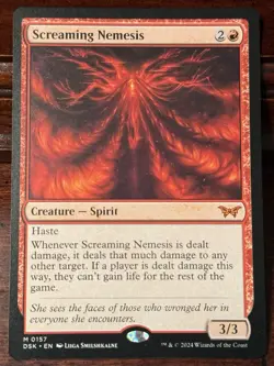 MTG Screaming Nemesis (157/469) Duskmourn House of Horror LP - Image 1