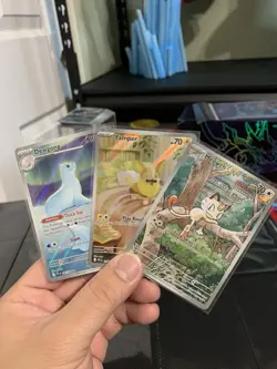 Pokemon TCG Phantasmal Flames Illustration Rare Lot of 3 All Fresh Pulls Meowth - Image 1