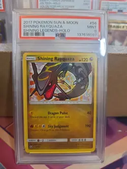 Pokemon 2017 Shining Rayquaza 56/73 Holo Shining Legends PSA 9 - Image 1