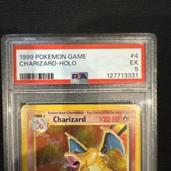 1999 POKEMON GAME #4 CHARIZARD HOLO PSA 5 - Image 2