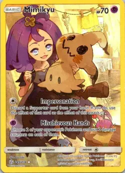 Pokemon TCG Mimikyu 245/236 Full Art Cosmic Eclipse MP (SKU 1-1) - Image 1