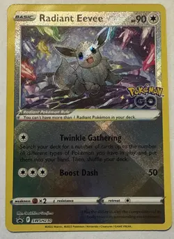 Pokemon TCG Radiant Eevee SWSH230 Promo Shiny Holo Rare Pokemon Go NM/M - Image 1