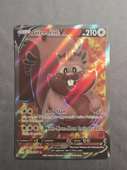 Greedent V 256/264 Ultra Rare SWSH: Fusion Strike Pokemon TCG NM - Image 1