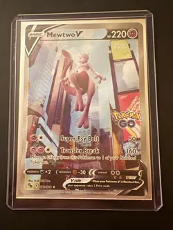 Mewtwo V (Alternate Full Art) 072/078 Pokemon GO Holo TCG N/M - Image 1