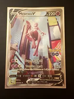 Mewtwo V (Alternate Full Art) 072/078 Pokemon GO Holo TCG N/M - Image 2