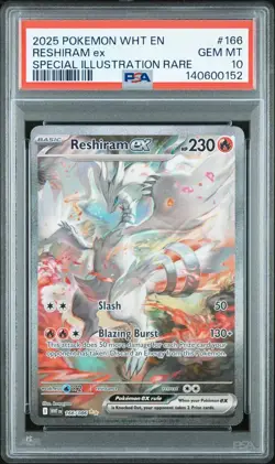 Reshiram EX 166/086 - White Flare- Pokemon TCG - PSA 10 Gem Mint - Image 1