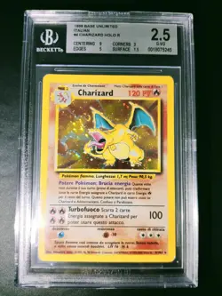 Pokemon Charizars Set base Holo BGS 2.5 Ita No Shining Goldstar - Image 1
