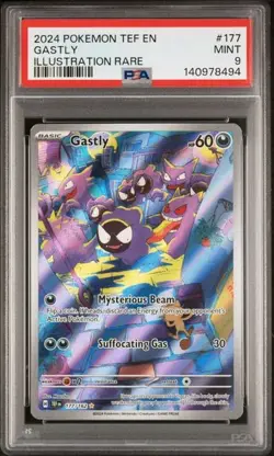 Gastly 177/162 Illustration Rare Pokemon Temporal Forces PSA 9 MINT - Image 1
