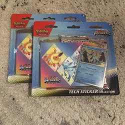 Pokemon TCG Prismatic Evolutions Tech Sticker Collection Set Lot Of 2 Glaceon - Image 1