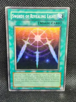 Yugioh Swords of Revealing Light LOB-101 Damaged Condition - Image 1