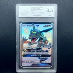 Pokemon TCG Karte - Pokemon Rayquaza GX Shiny Full Art Holo 177a/168 PGS 8.5 - Image 1