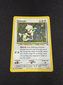 Pokemon TCG Neo Discovery Smeargle 11/75 Holo Unlimited Rare Card - Heavy Play - Image 1