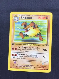 Pokemon Cards: Jungle 1st Edition Uncommon: Primeape 43/64 - Image 1
