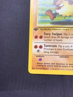 Pokemon Cards: Jungle 1st Edition Uncommon: Primeape 43/64 - Image 5