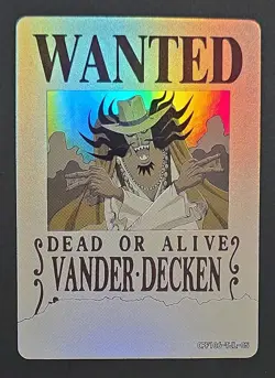One Piece Rare Holo "Vander-Decken" Wanted Poster playing card OPF106-TJL-05 - Image 1