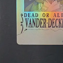 One Piece Rare Holo "Vander-Decken" Wanted Poster playing card OPF106-TJL-05 - Image 3