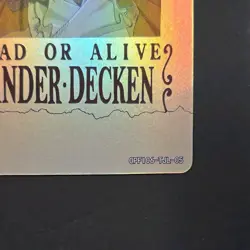 One Piece Rare Holo "Vander-Decken" Wanted Poster playing card OPF106-TJL-05 - Image 4