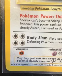 Pokemon TCG Snorlax Jungle Holo Unlimited Rare Card 11/64 - Image 2