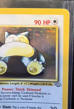 Pokemon TCG Snorlax Jungle Holo Unlimited Rare Card 11/64 - Image 4