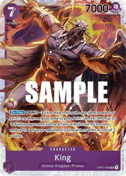 King OP01-096 One Piece Card Game TCG Romance Dawn Super Rare SR ENGLISH NM - Image 1